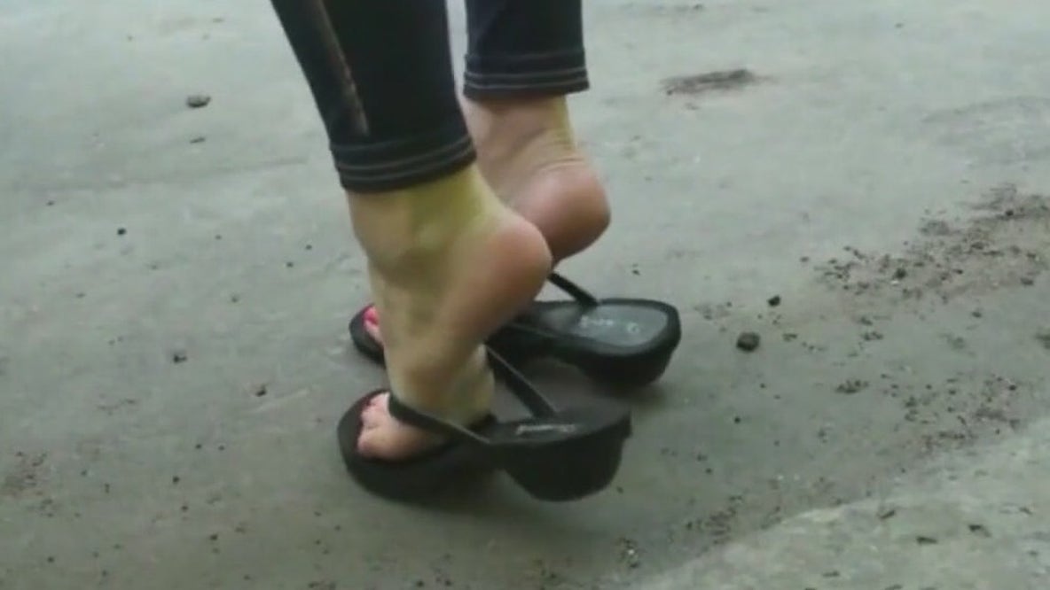 High-end designers designing flip-flops