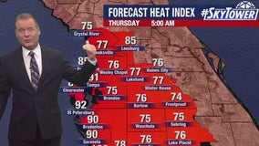 Tampa weather | summer rain pushed eastward again