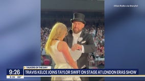 Talkers: Travis Kelce joins Taylor Swift on stage