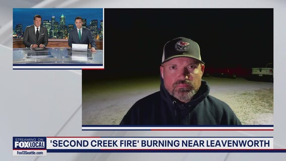 'Second Creek Fire' burning near Leavenworth, WA