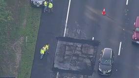 Pavement buckles on Garden State Parkway