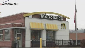 Tight security at McDonald's in Pennsylvania