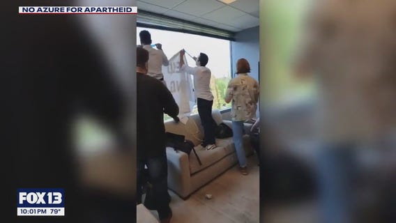 7 protesters arrested at Microsoft president's office