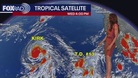 Watching Kirk and T.D. #13 | FOX 26 Tropical Weather Forecast