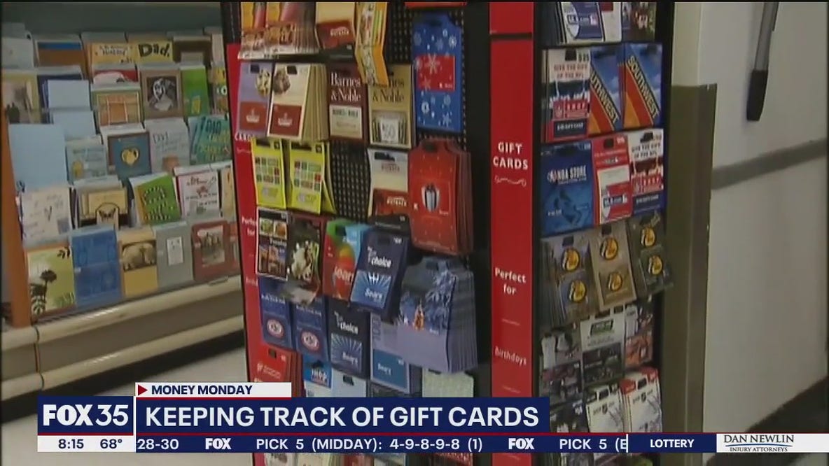 Keeping track of gift cards
