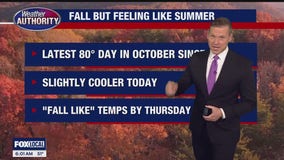 Still warm Tuesday but not record temps