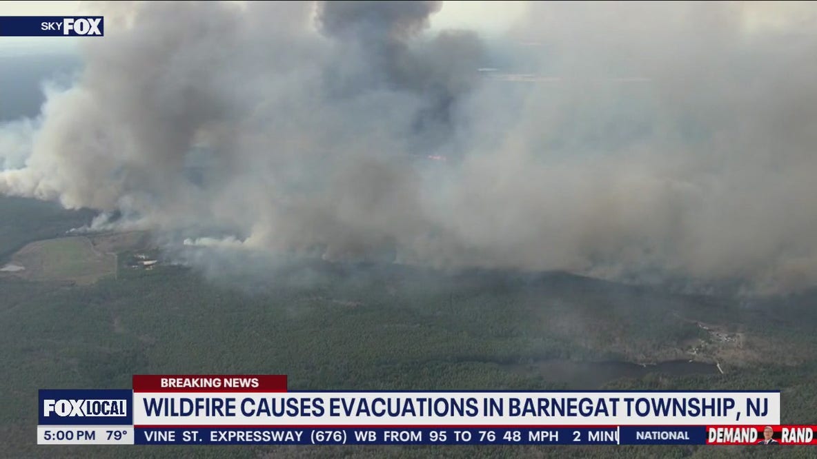 Wildfire prompts mandatory evacuations in Barnegat Township