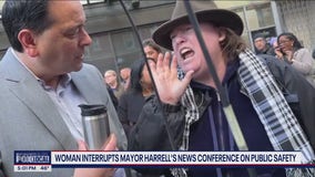 Woman interrupts Mayor Harrell's public safety news conference