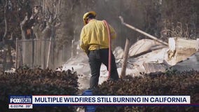 Multiple wildfires still burning in California