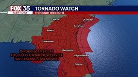 Tornado watches extended through Friday morning