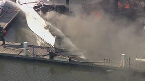 Multiple boats on fire in New Jersey