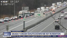 Deadly crash causes 7-mile backup on SR-167 in Renton, WA