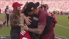 Ricky Pearsall reunites with hero SFPD sergeant, as 49ers fans celebrate victory