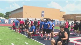 'Battle of the Big Butts' features football linemen at West Aurora High School