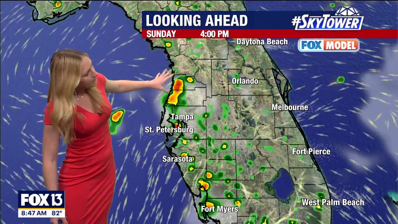 Tampa weather: Scattered storms on Sunday