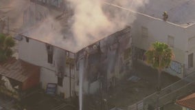 Injures reported in Hollywood fire