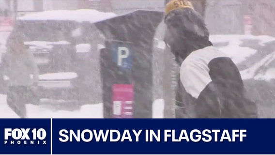 NAU students enjoy a snow day in Flagstaff