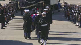 President Carter's casket heads to Washington, D.C. [RAW]