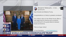 World leaders congratulate Donald Trump and his election victory