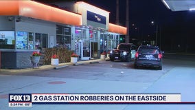 2 gas stations robbed on Eastside, likely connected