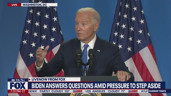Biden insists he's staying in the race but makes noticeable gaffes in press conference