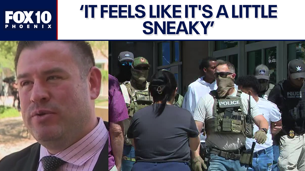 ICE agents take people into custody at Phoenix courthouse