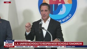 L.A. Unified to reopen most schools Monday