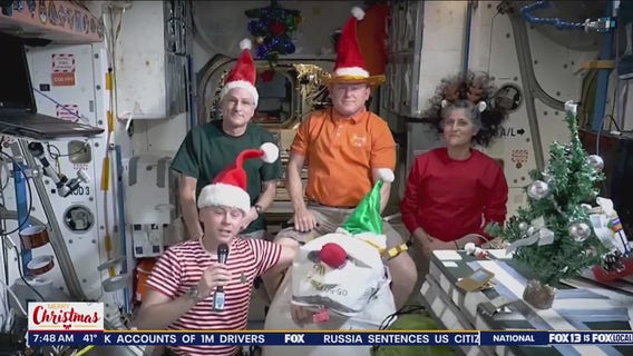 Stranded astronauts issue holiday message from space