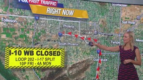 Phoenix weekend freeway closures (Aug. 16-19)