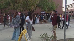 ASU students wait in long lines to vote on Election Day