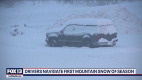 WA drivers navigate first snow of the season