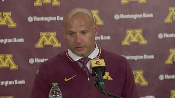 P.J. Fleck reacts after 48-0 win over Rhode Island