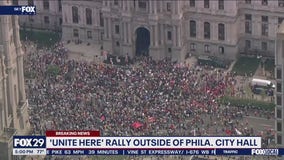 Protests erupt at City Hall in support of workers' rights