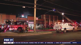 Owners react after large fire engulfs strip mall in Bensalem