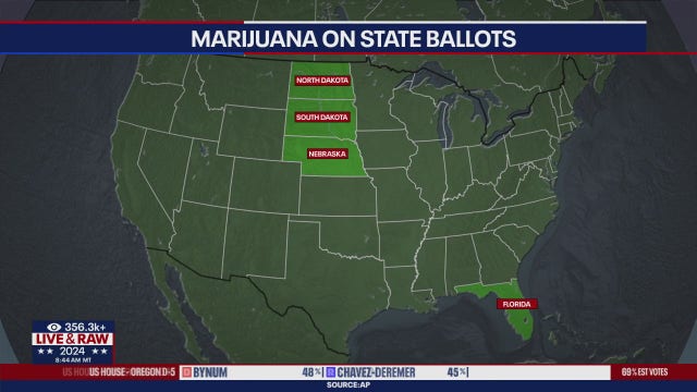 Election 2024 results: Marijuana measures fail in 3 states