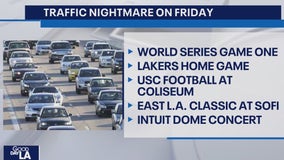 Traffic nightmare in LA on Friday