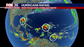 Tracking Hurricane Rafael, 2 other tropical waves