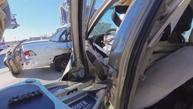 Scottsdale Fire Department demonstrates how the jaws of life work at new training facility