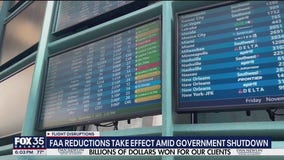 FAA reductions take effect amid government shutdown