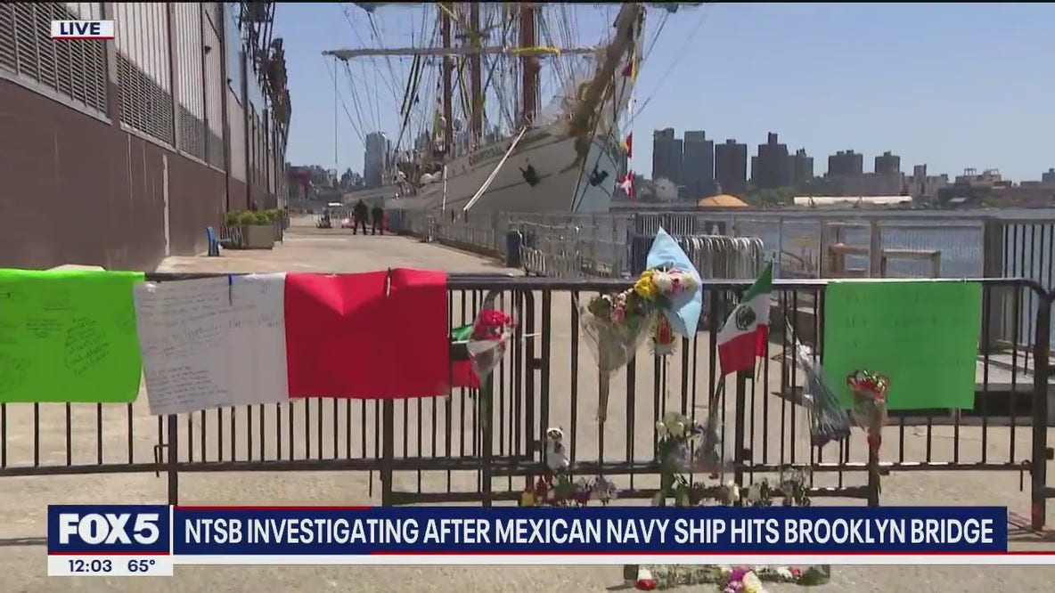 NTSB investigating the ship that crashed into the Brooklyn Bridge