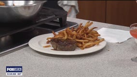 Making steak frites with Three Cats