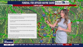 Road closures for D.C. police officer Wayne David