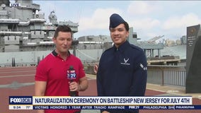 Naturalization ceremony on Battleship New Jersey for July 4th