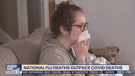 Flu deaths in US outpace COVID deaths