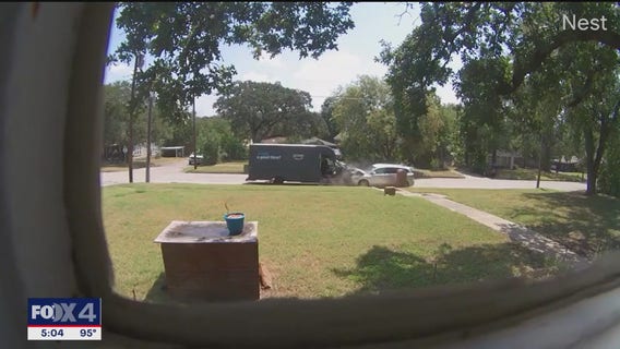 "Did you get your package?": Car crashes into Amazon delivery truck