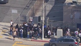 Police activity at Birmingham HS in Van Nuys