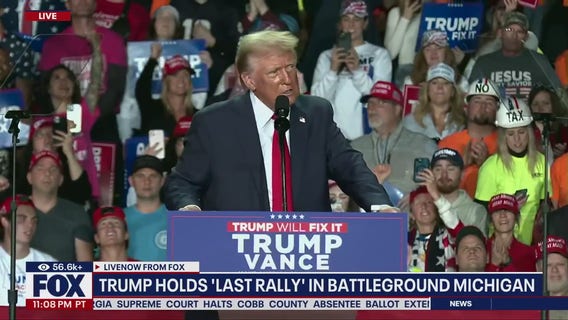 Trump delivers closing campaign message