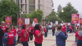 Healthcare workers hit the picket lines