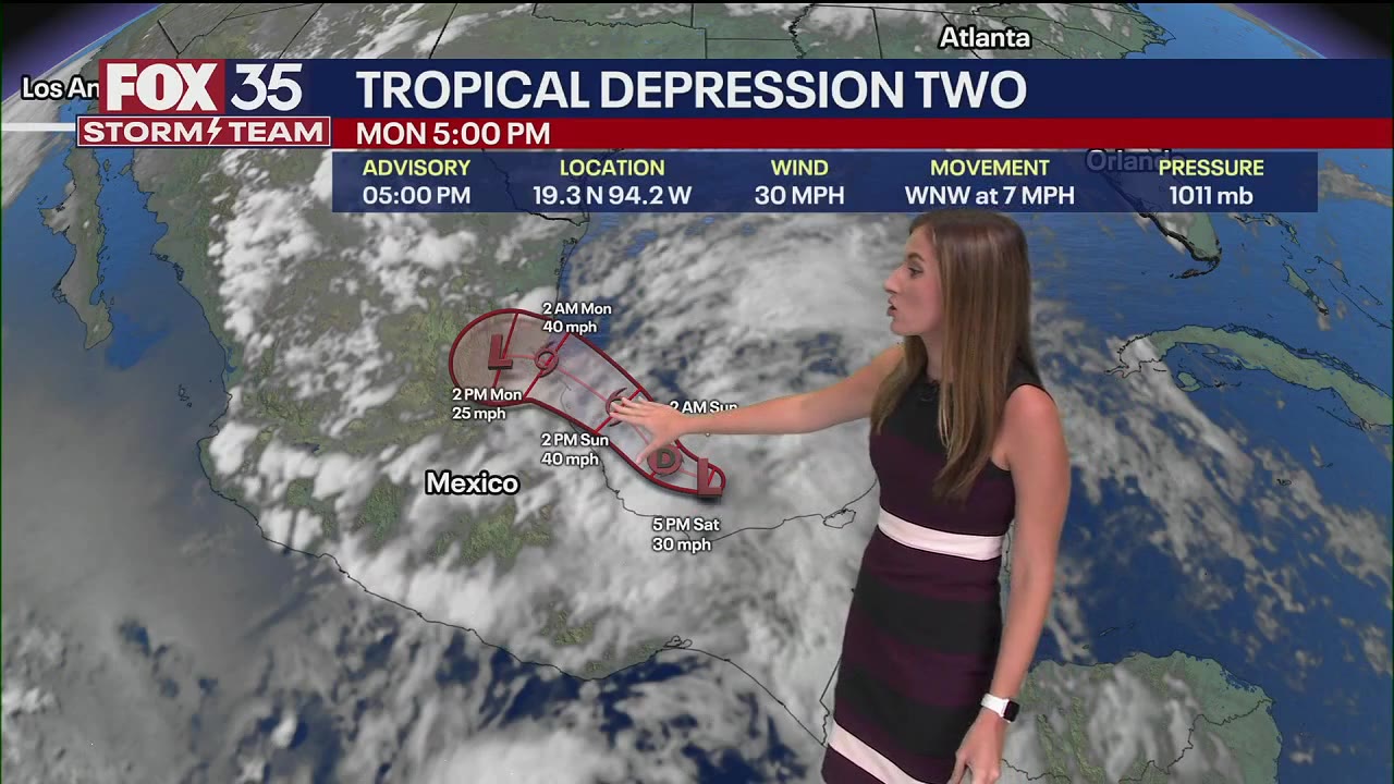 Tropical Depression Two develops in the Gulf
