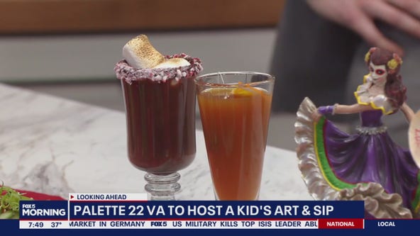 Palette 22 invites young Frosty Friends to Kid's Art & Sip in Alexandria, VA.